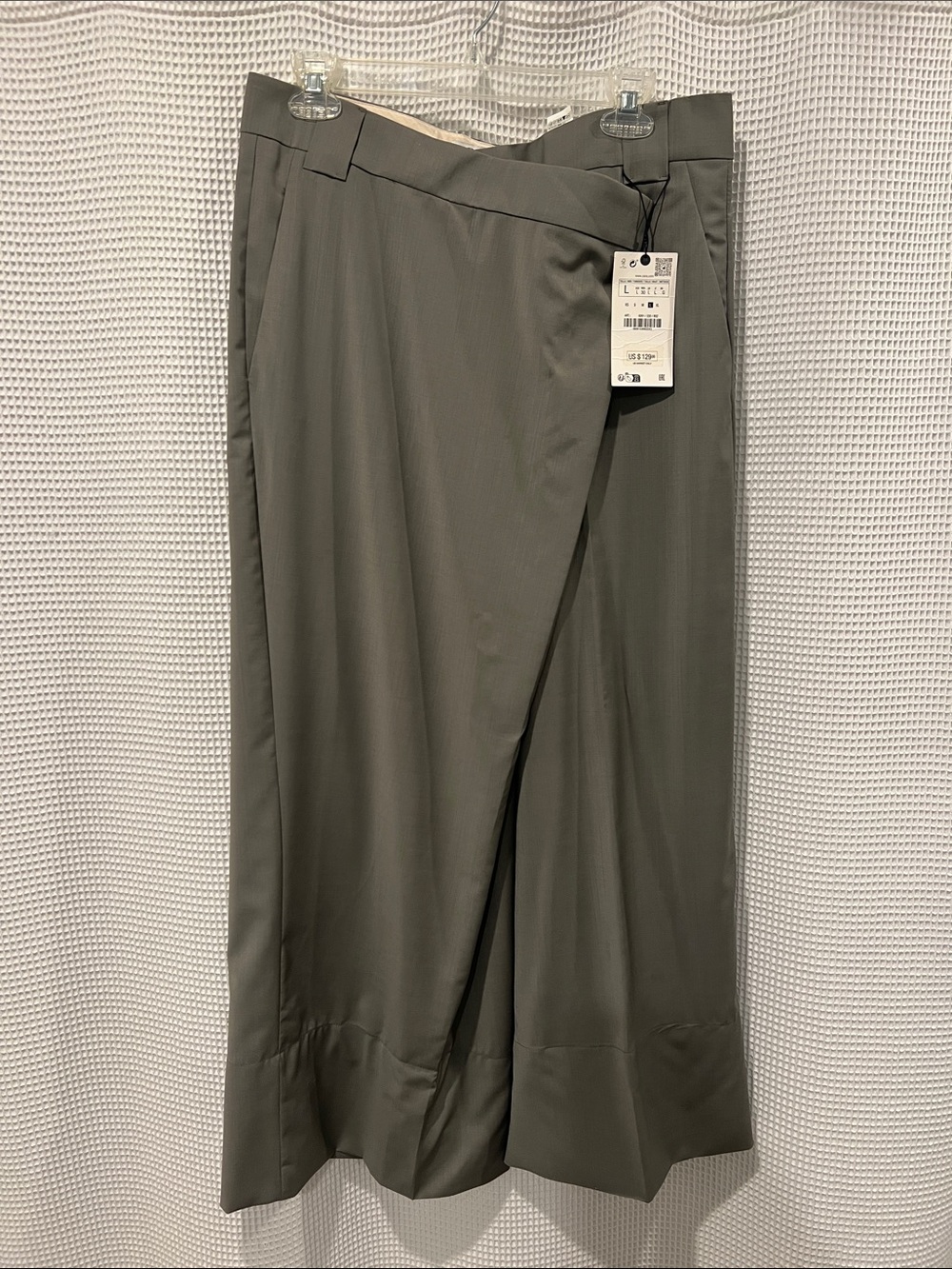 Zara Olive Green Wide Leg Pants